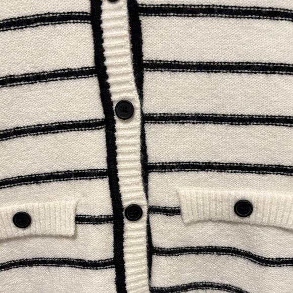 H&M Black and White Striped Button Down Shirt - Picture 5 of 5